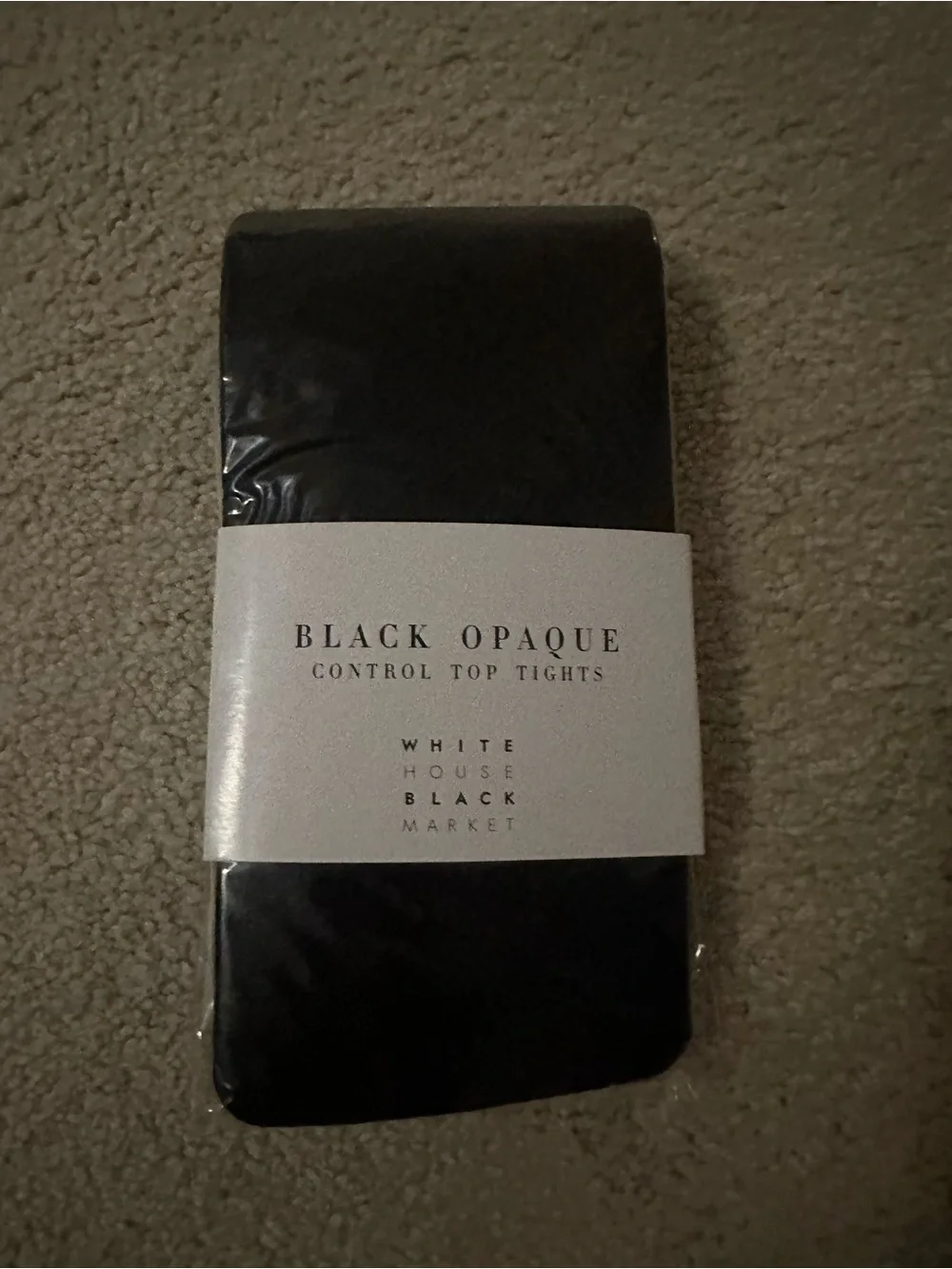 White House Black Market Black Control Top Sheer Tights